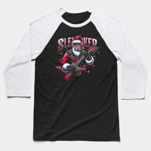 Sleigher Santa Claus Rock Christmas Baseball T-Shirt